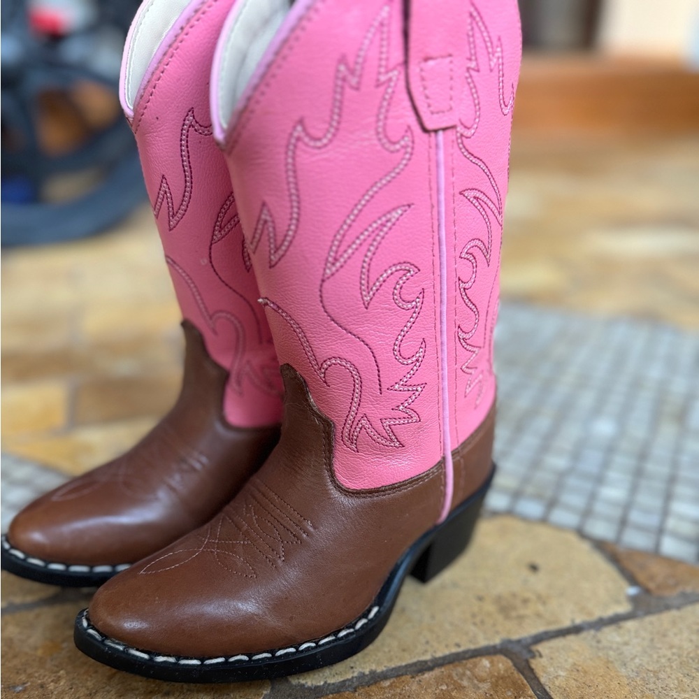 Old West Little Girl Pink Cowgirl boots (width D) NWOT